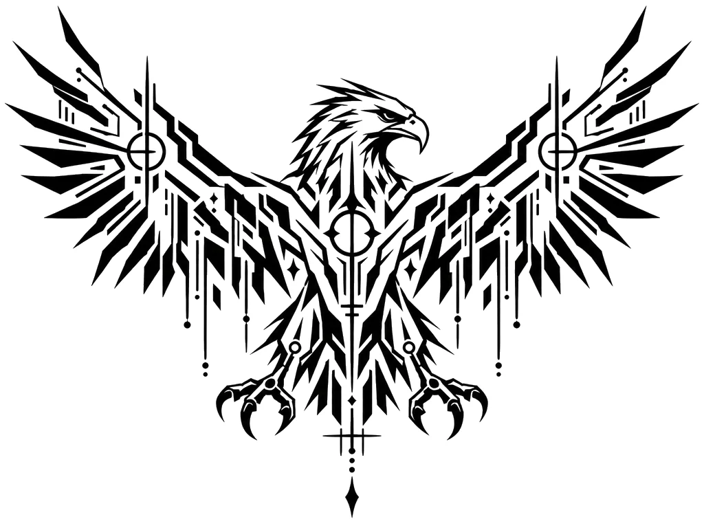 Cybersigilism tattoo — "Eagle" | BafanTattoo